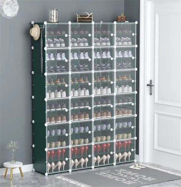 Plastic shoe rack